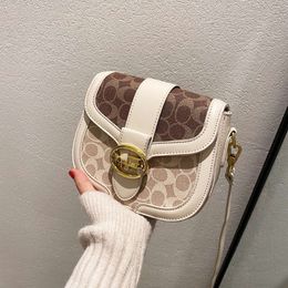 New Classic Printed Instagram Style One Shoulder Small Square Trendy Western Saddle Crossbody Bag 2024 78% Off Store wholesale