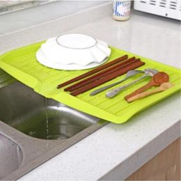 Kitchen Storage Drain Rack Plastic Dish Drawer Large Sink Drying Worktop Organizer For Dishes Fruit