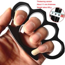 Thickened Metal Finger Tiger Four Ring Buckle Fist Outdoor Self-defense Fitness Hand Brace Edc Tool PH7D