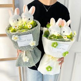 Decorative Flowers 2024 Plush Bouquet Cute Handmade Artificial Graduation Birthday Girlfriend Valentin Day With Package