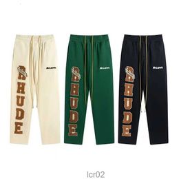 Mens Pants Rhude Designer Cargo Sweatpants Women Casual Fitness Track Joggers Trousers S-xl N7ng