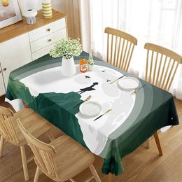 Table Cloth 2024 Printed Polyester Pattern Home Tablecloth-23HY30