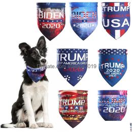 Dog Apparel Biden Trump Pets Scarves Adts Magic Scarf American President Election Donald Letter Turban Dogs Cats Bandanas Dbc Drop D Dhdof