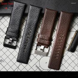 Watch Bands Genuine Leather Strap For Male Dz4323 1657 4318 Litchi Pattern Waterproof Sweat-Proof Watchband 24 26mm Wrist