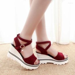 Sandals Maogu Comfortable For Women Casual Woman Shoes Platform Wedges Sandal Peep Toe Ladies Shoe 2024 Summer High Heels 40