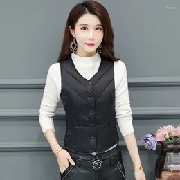 Women's Vests Woman Jacket Vest Autumn Winter Down Cotton-Padded Inner Wear Liner Close-Fitting Women Chaleco Mujer