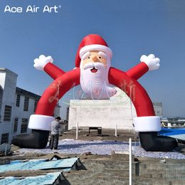 wholesale 8x5m 26x16.4ft Beautiful Inflatable Christmas Santa Claus Arch For Christmas Holiday Decoration