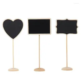 Decorative Figurines 5pcs Wooden Mini Blackboard Chalkboard With Stand Place Wedding Table Number Sign Wzpi