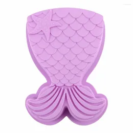 Baking Moulds 3D Fish Tail Shaped Silicone Cake Mold Mermaid Handmade Dessert Mousse Tray Chocolate Candy Molds