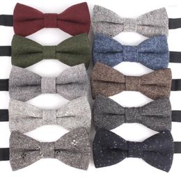 Bow Ties Wedding Tie Woollen For Men Women Knot Adult Men's Cravats Party Groom Wool Bowties Gifts