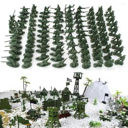 Garden Decorations 100pcs/set Military Plastic Toy Soldiers Army Men Figures 12 Poses Gift Model Action Figure Toys For Children Boys