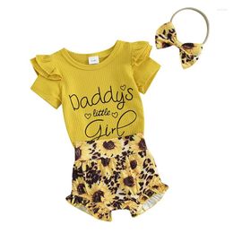 Clothing Sets Baby Girl Summer Clothes Mama Mini Romper Flowers Bloomers 3pcs Infant Short