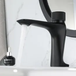 Bathroom Sink Faucets Black Faucet Washbasin Basin And Cold Mixer Tap Single Hole Deck Mounted Water Taps