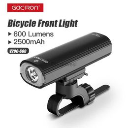 Other Lighting Accessories Gaciron Helmet Mounting Bicycle Light Set 600 lumen 2 in 1 USB Rechargeable Waterproof LED Front and Rear Bike Lights 2500 mAh YQ240205