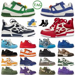 Trainer maxi Skate Sneaker Green Blue Marine White Red Beige Marine Black Orange Brown Snakeskin Suede Grey Damoflage Damier Khaki Yellow Violet Casual Shoes