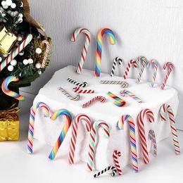 Craft Tools 15/30Pcs Christmas Acrylic Candy Cane Tree Rainbow Crutch Ornaments DIY Year Party Home Decorations Gift Toy