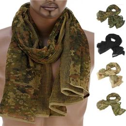 Bandanas 190 90cm Neck Warmer Cotton Military Camouflage Tactical Mesh Scarf Sniper Face Veil Camping Hunting Bandana Men Hiking Scarves