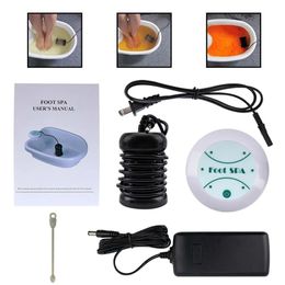 Foot Detox Ionic Spa Machine Ionic Detoxifier Mini Foot Bath Without Basin For Home Use Massage To Relax Foot Massage 240127