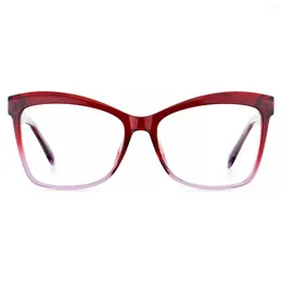 Sunglasses Frames Butterfly Cat-eye TR Full-rim Eyeglasses Leoptique W2014 Red