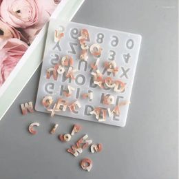 Baking Moulds Small Size Alphabet Number Silicone Casting Resin Moulds Jewellery Tools For DIY Pendant Earring Uv Epoxy Handmade Artcraft