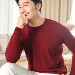 Men's Sweaters Round Neck Basic Style Base Knit Sweater Wool Autumn And Winter Simple Casual