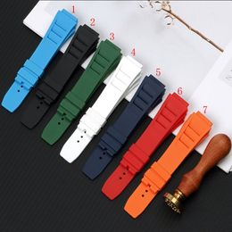 28mm Silicone Rubber Spring Bar Watch Band Strap for RM RM011179Q