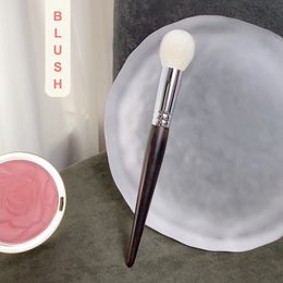 Luxury Ebony Wood Round Cheek Makeup Brush Super Soft Saikoho Goat Brisltes Powder Blush Cosmetics Brush Tool