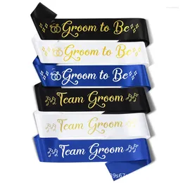 Party Decoration Wedding Man Team Dress Shoulder Belt Accessories Groom To Be Printed Ribbon Gift