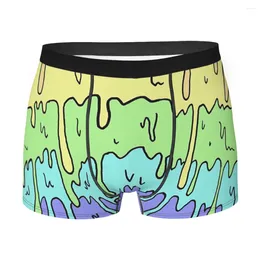 Underpants Pastel Kawaii Melting Rainbow Design Men Boxer Briefs Art Breathable Funny Top Quality Print Shorts Birthday Gifts