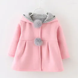 Down Coat Girls Winter Jacket Sweet Cartoon Ears Plus Velvet Warm Thickened 0-6 Year Old High-quality Children's Clothing