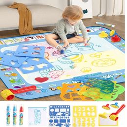 Magic Water Drawing Mat Coloring Doodle with Pen Montessori Toys Painting Board Educational Canvas for Kids 240131