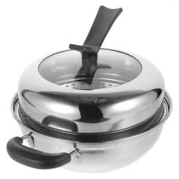 Double Boilers Stainless Steel Steamer Non-stick Cookware Cooking Steaming Pot Set Pan For Reusable Cooker