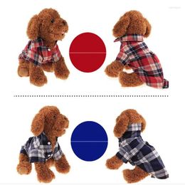 Dog Apparel Spring Pet Fashion Puppy Vests Plaid Stripe T Shirt Cotton Cat Grid Costumes Autumn Clothes Jacket Coats