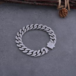 Link Bracelets Viking Cast Cuban Thick Chain Mens Bracelet Stainless Steel Fine Polished Four Sides Cut Boyfriend Gift