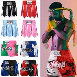 Boxing Shorts Men Women Kids Anti-friction High Elasticity Breathable Muay Thai Kickboxing Shorts Men Mma Sanda Training Pants 240119