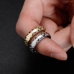 Wedding Rings RACHELZ Minimalist Shiny Zircon Charm Ring For Men Women Hip Hop 14K Gold Plated CZ Stone Couple Jewellery Gift