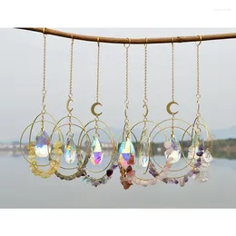 Decorative Figurines Crystal Prism Suncatcher Dreamcatcher Hanging Moon Sun Catcher For Window Rainbow Maker Home Garden Decor Wedding
