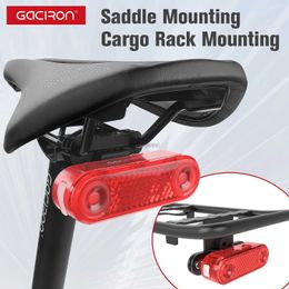 Other Lighting Accessories Gaciron Bicycle Smart Taillight For Saddle Cargo Rack Seast Post Mounting Bike Rear Light LED USB Charging Waterproof Lamp YQ240205