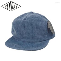 Ball Caps PANGKB Brand Solid Blue Corduroy Cap Winter Outdoor Keep Warm Hip Hop Snapback Hat Adult Casual Sun Baseball Bone Gorras