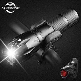 Other Lighting Accessories Bicycle Light 8000 Lumens Cycling Lamp Light Bike light Front 5Modes Torch Waterproof ZOOM Flashlight 18650 battey+Bike Mount YQ240205