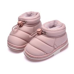 Bebê meninas inverno botas quentes crianças meninos ao ar livre sapatos de neve adorável engrossar sapatos de pelúcia crianças indoor casa bota sapatos de moda 240129