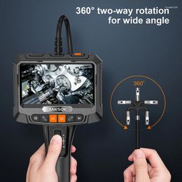 Way Articulating Borescope 5Inches Dual Lens HD 1080P Industrial Endoscope Articulated Drain Pipe Inspection Sewer Camera