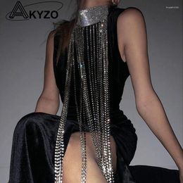Casual Dresses Sparkly Diamonds Tassel Dress Sexy Hollow Out Metal Chain Mini 2024 Eye-catching Night Party Club Body