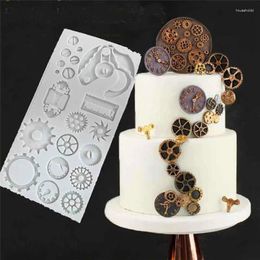 Baking Moulds Mould Steampunk Gear Cog Mould DIY Cake Watch Wheel Clock Fondant Silicone