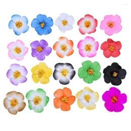 Decorative Flowers 10PCS Hawaii Party Hibiscus Summer DIY Decorations Artificial Hula Girls Favour Hair Decoration Flower