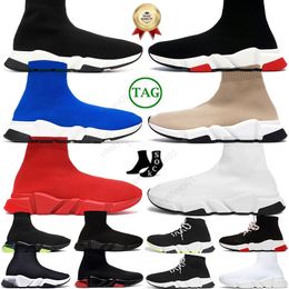 Original Speed Trainer Boost Mens Womens Socks Shoes Designer Paris Clearsole Red Blue Triple Black White Platform Loafers Tennis Lace Up Sports Runner
