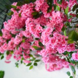 Decorative Flowers Artificial Flower Ceiling Hua Teng Background Wall Air Conditioning Tube Vines Block Cherry Blossoms From Climbing Trees
