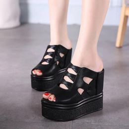 Slippers 2024 Platform Women Open Toe Wedges Sandals Ladies Summer High Heels Casual Shoes Home Outdoor