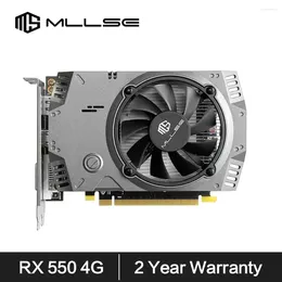 Graphics Cards MLLSE AMD RX 550 4GB Card GDDR5 128Bit DVI HDMI DP PCI-E 3.0 Radeon GPU Gaming Video Placa De