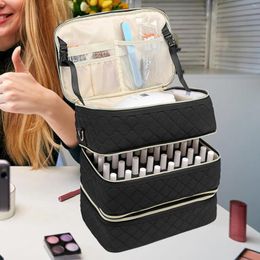Storage Bags Portable Nail Polish Holder Organiser Case Detachable Bag 3 Layers Gel Holds 60 Bottles
